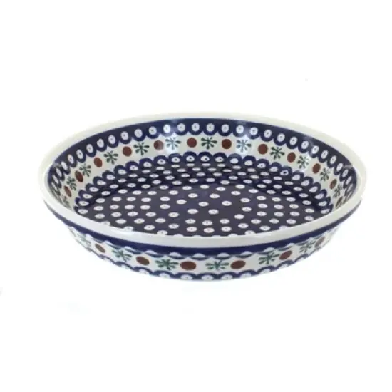 Blue Rose Polish Pottery 879 Zaklady Pie Plate image {13}