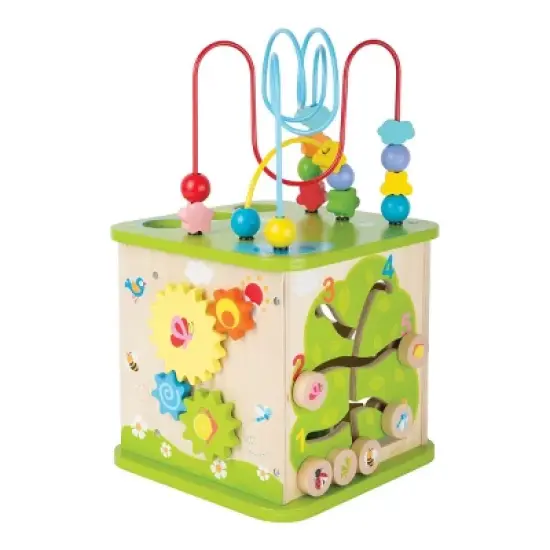 Small Foot Wooden 5-in-1 Activity Center with Marble Run image {1}