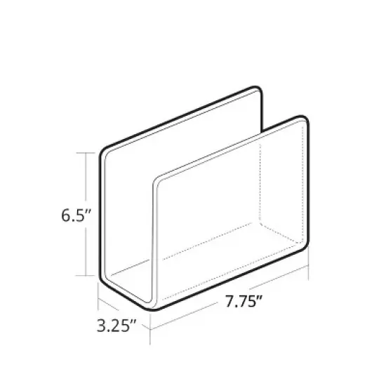 Azar Displays Clear Acrylic Desk File Holder- Medium, 4-Pack image {5}