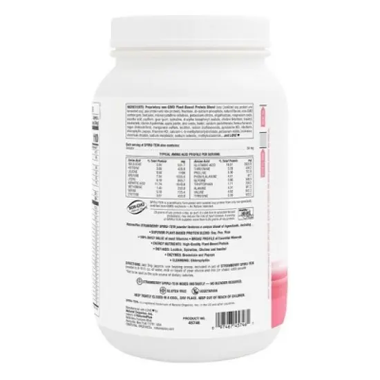 Spiru-tein Strawberry by Nature's Plus  -  4.5 lb Powder image {2}