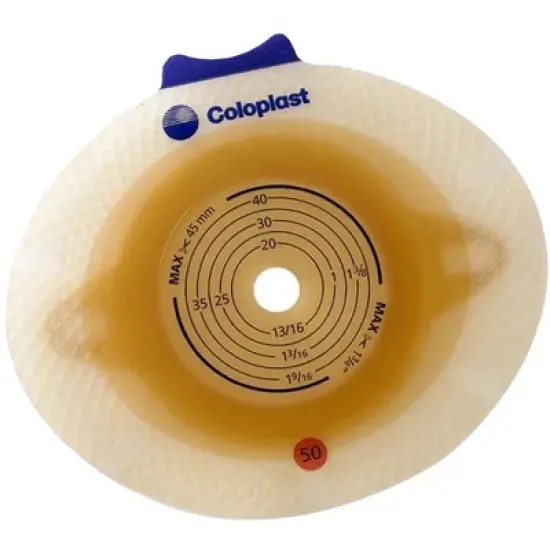 SenSura Click Ostomy Barrier, Precut, Standard Wear, 1-9/16 in. Opening, 5 Count image {1}