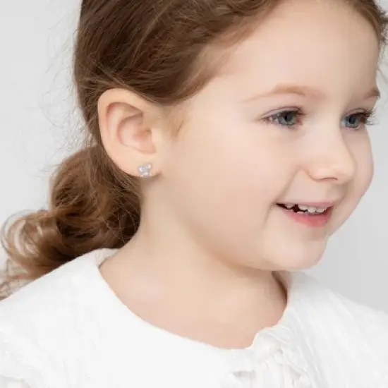 Girls' Bashful Elephant Standard Sterling Silver Earrings - In Season Jewelry image {2}