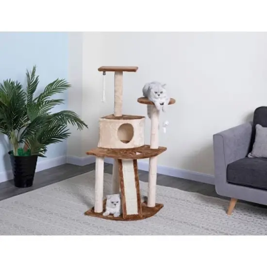Go Pet Club Kitten Cat Tree Condo with Scratching Board - 47" image {3}