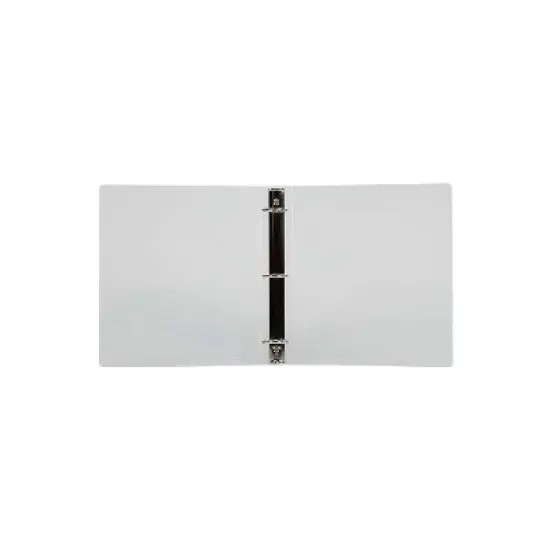 JAM Paper Standard 1.5" 3-Ring Flexible Poly Binder Clear Glass Twill 762T15CL image {3}