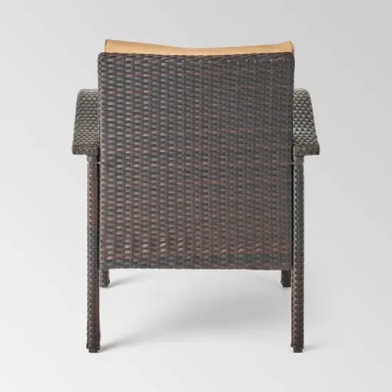 Kahala 5pc Wicker Chat Set with Fire Table - Christopher Knight Home image {3}