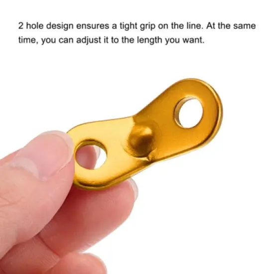 Unique Bargains Aluminum Rope Tensioner Tent Cord Adjuster for Outdoor Camping Travel image {3}