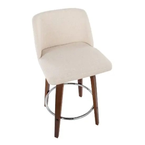 Set of 2 Toriano Upholstered Counter Height Barstools - Lumisource image {6}