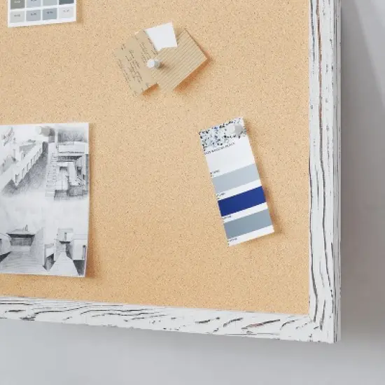 Emma and Oliver Wall Mount Cork Board with Wooden Push Pins image {4}