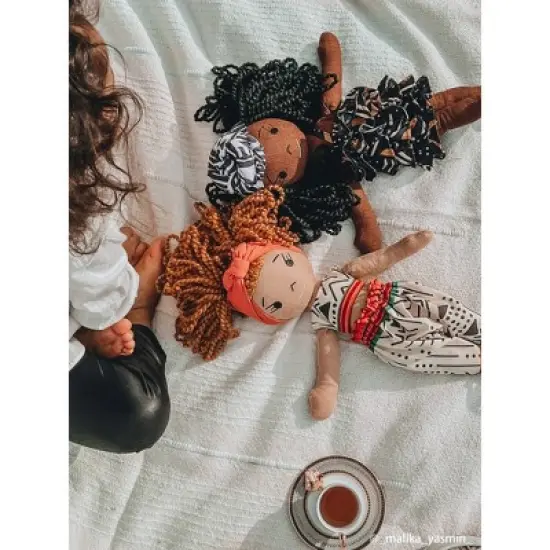 HarperIman Rae 14'' Plush Linen Doll image {6}