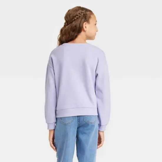 Girls' Sonic the Hedgehog Dreamy Fleece Pullover Sweatshirt - Lilac Purple image {1}