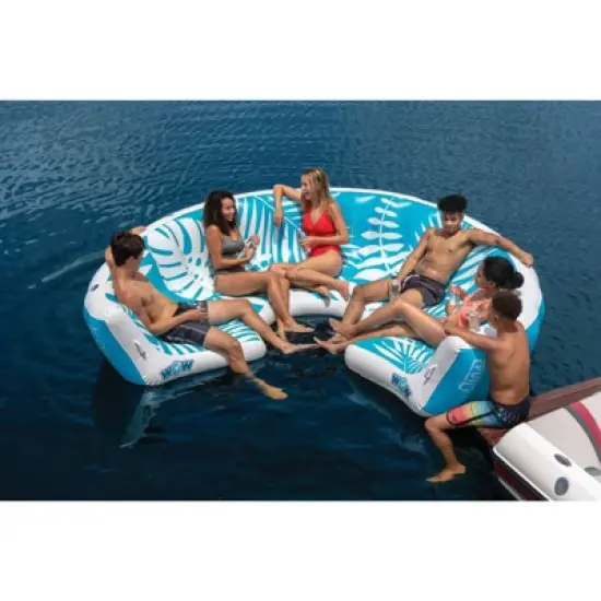 WOW Inflatable Lounging Resort Island 6-8 Person Float image {4}