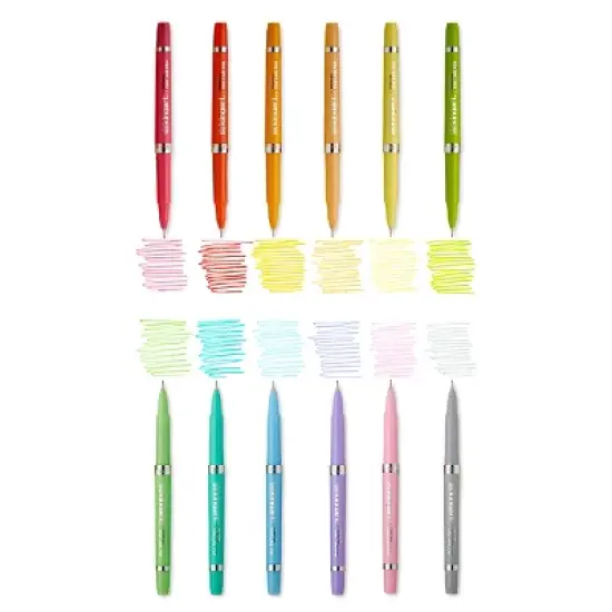 KINGART Pastel Fine Line Pens 12 Colors image {2}