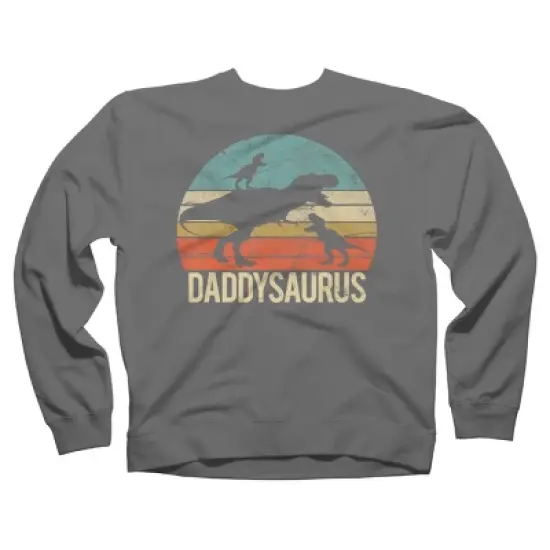 Unisex Design By Humans Retro Daddy Dinosaur Daddysaurus Roar By nathanhoang Sweatshirt image {6}