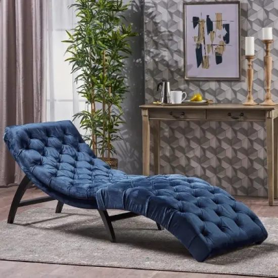 Garret Tufted Chaise Lounge - Christopher Knight Home image {1}