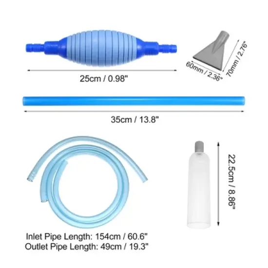 Unique Bargains Fish Tank Aquarium Python Sand Gravel Cleaner with Flat Sucker 102.4" Long image {3}