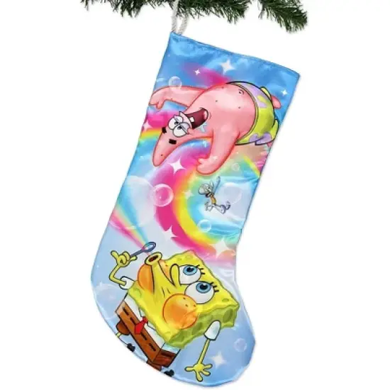Kurt Adler Spongebob Squarepants Rainbow Christmas Stocking, 19" image {1}