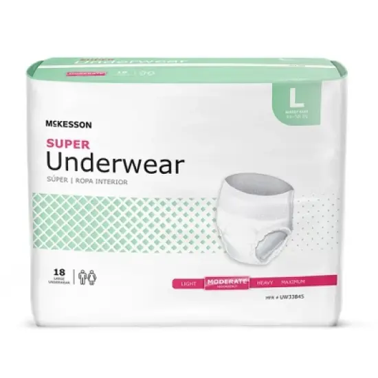 McKesson Disposable Underwear Pull On with Tear Away Seams Large, UW33845, Moderate image {5}
