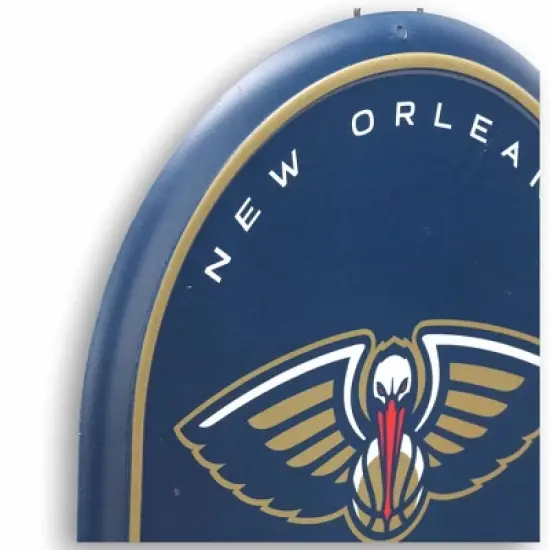 NBA New Orleans Pelicans Embossed Metal Pill Wall Sign image {2}