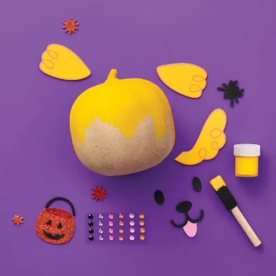 Halloween Craft Embellished Paper Mache Dog Pumpkin Painting Kit - Mondo Llama&trade; image {2}