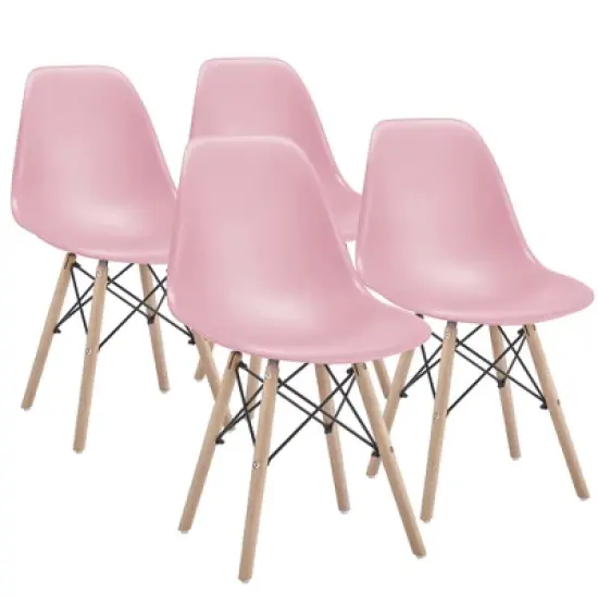 Yaheetech Modern Dining Chairs with Natural Beech Wood Set of 4 image {8}