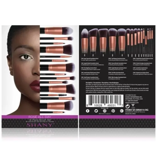 SHANY Professional Makeup Brush Set  - 14 pieces image {2}