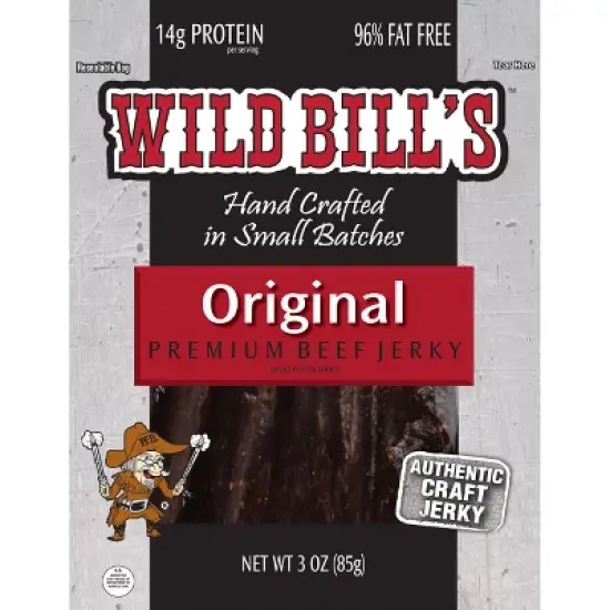 Wild Bill's Original Hickory Smoked Beef Jerky 3 Ounce Pack (3 count) image {4}