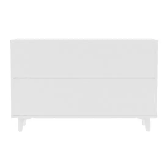 Mid-Century Modern Groove Wood 6 Drawer Dresser - Saracina Home image {8}