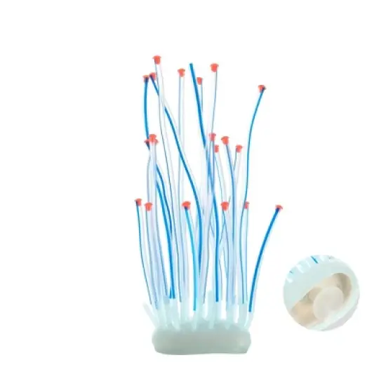 Unique Bargains Silicone Aquarium Simulation Coral Sea Urchins Ornaments 2.87"x8.27" 1 Pc image {5}