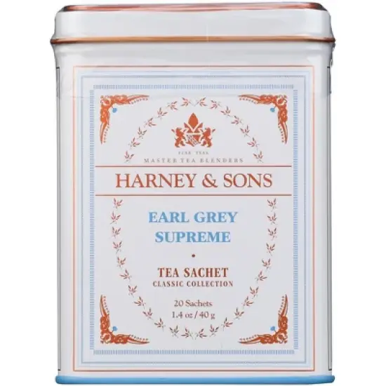 Harney & Sons Tea Earl Gray Supreme - Case of 4 - 20 bags image {1}