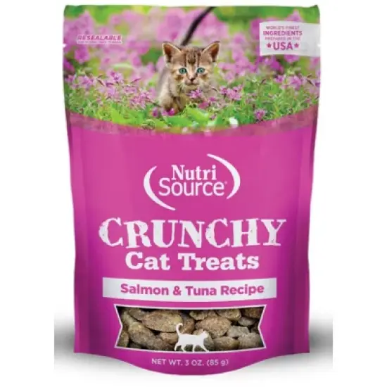NutriSource Salmon & Tuna Crunchy Cat Treats - 3 Oz image {1}