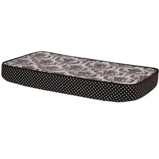 Bacati - Classic Damask White/Black changing Pad Cover image {9}