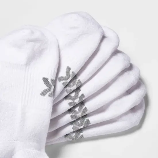 Women's Cushioned 6+1 Bonus Pack Ankle Athletic Socks - All in Motion&trade; White 4-10 image {2}