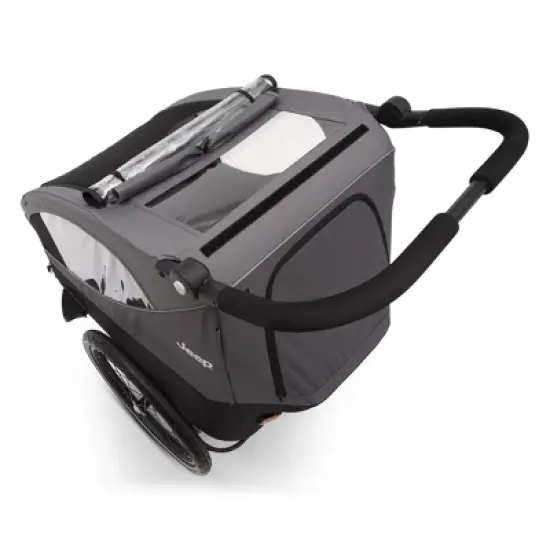 Delta Children Jeep Everest 2-in-1 Child Bike Trailer and Stroller - Gray image {8}