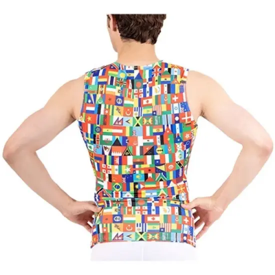 Insta Slim USA Flags Activewear Sleeveless Crew Neck 5TAT0N1 image {2}