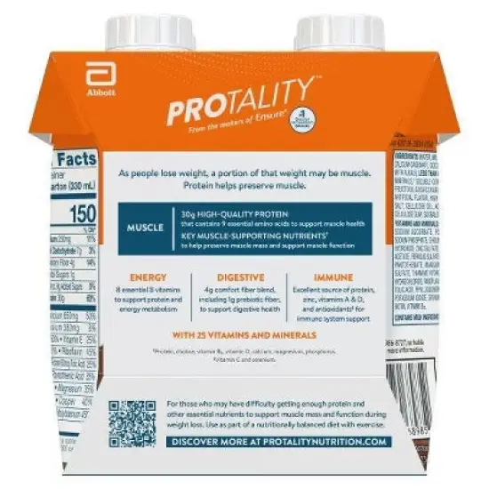 Protality Nutritional Protein Shake - Chocolate - 44 fl oz/4pk image {1}