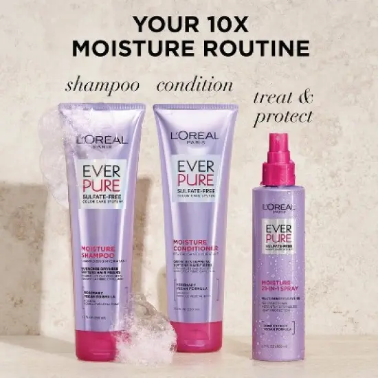 L'Oreal Paris EverPure 21-in-1 Leave In Conditioner Spray - 6.8 fl oz image {5}