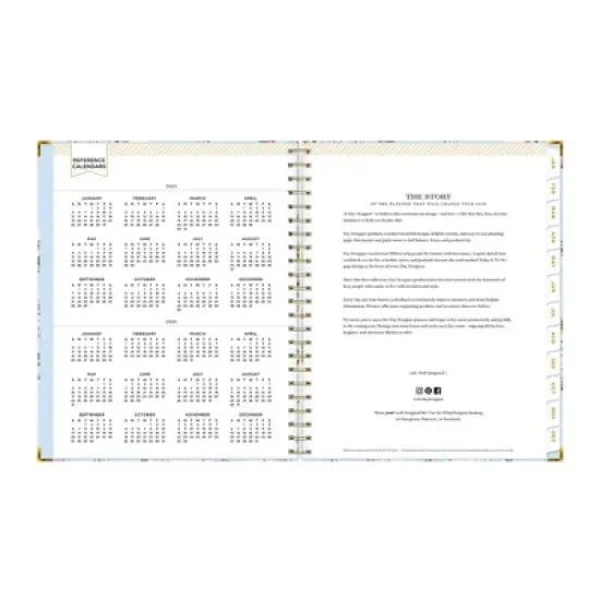 Day Designer 8.5"x11" 2025-2026 Weekly/Monthly Wirebound Planner Hardcover Springtime Blue image {6}