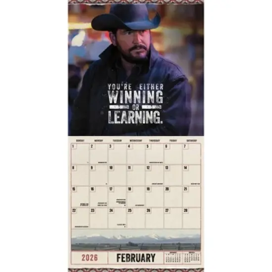 Trends International 2026 Yellowstone Bilingual French Rip Wheeler 12"x12" Wall Calendar image {2}