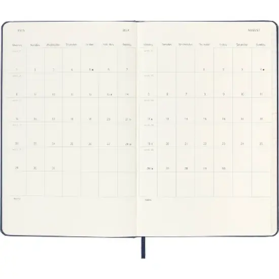 Moleskine 2024 Weekly Planner Large 5.125"x8.25" Hardcover Sapphire Blue image {4}