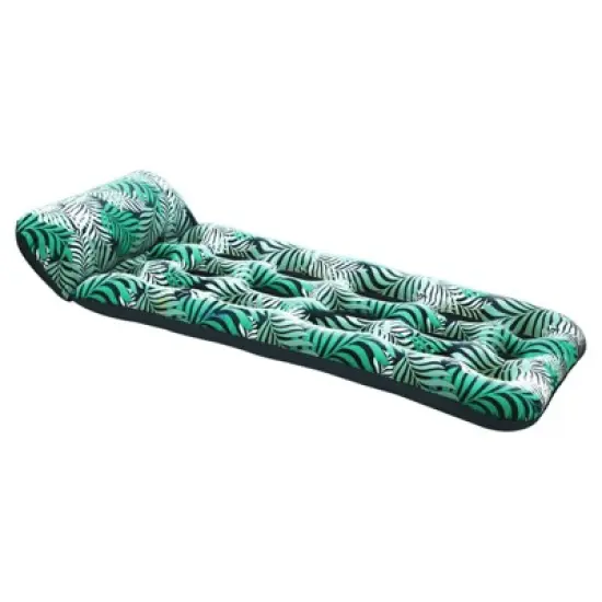 Aqua Leisure Contour Lounge Water Floats and Inflatables - Teal Fern Print image {4}