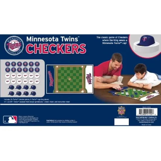 MasterPieces Officially licensed MLB Minnesota Twins Checkers Board Game for Families and Kids ages 6 and Up image {3}