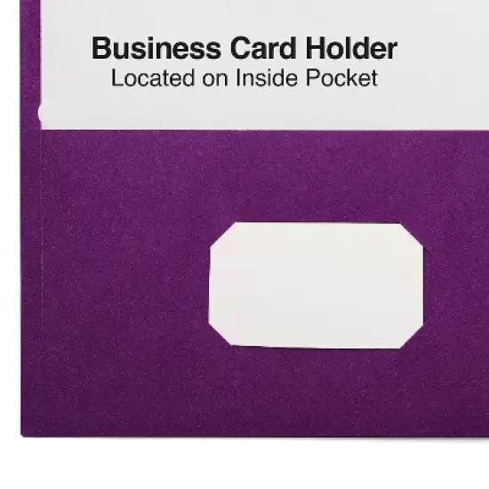 Staples School Grade 2 Pocket Folder Purple 25/Box 27536-CC image {3}