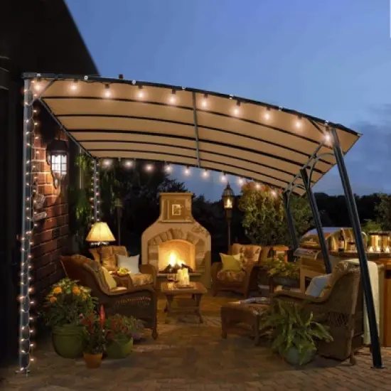 COWLOWN Outdoor Walled Mounted Pergolas on Clearance, Patio Awnings Suitable for Backyard, Porch, Garde image {5}
