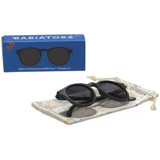 Babiators Original Keyhole - Jet Black Smoke Lens - 0-2 Years image {1}