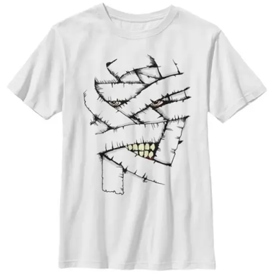 Boy's Lost Gods Halloween Mummy Face T-Shirt image {3}