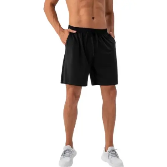 Anna-Kaci Active Men's Lightweight Athletic Training Shorts with Elastic Waistband and Adjustable Drawstring Fit image {2}