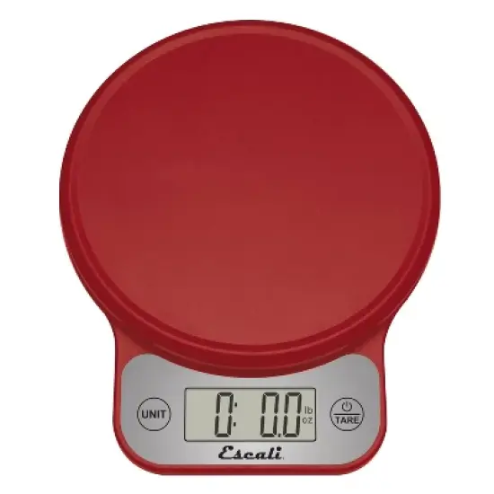 Escali Telero Digital Kitchen Scale Red: LCD Display, 13.2 lb Capacity, Battery Powered, Spot Clean, Food Scale image {6}