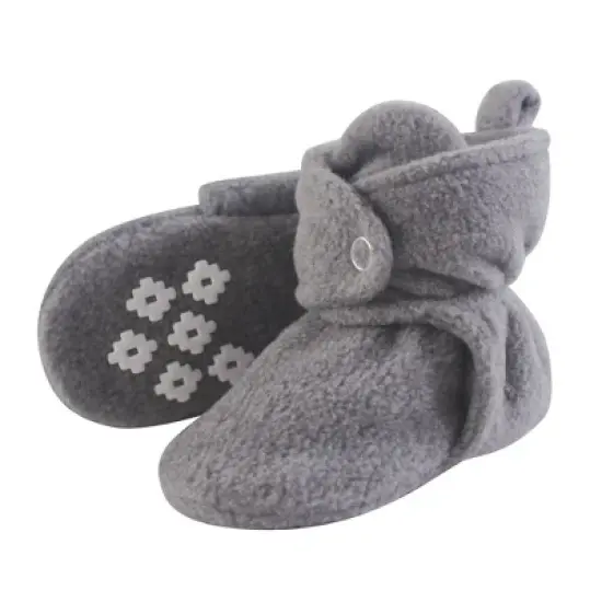 Little Treasure Baby and Toddler Cozy Fleece Booties, Heather Gray image {2}