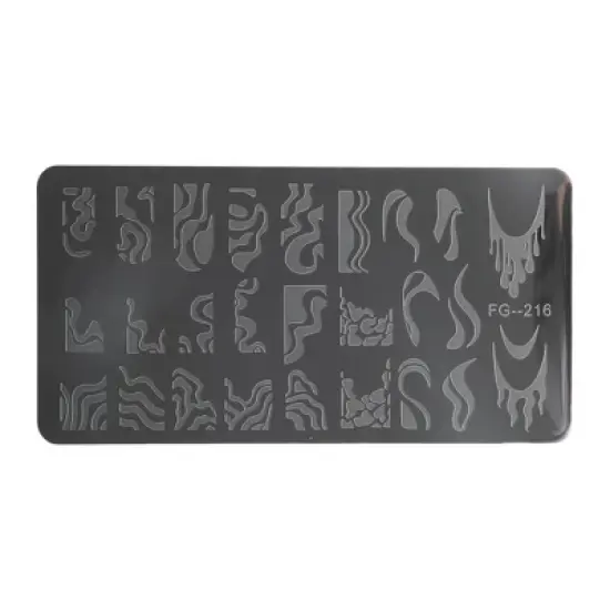 Unique Bargains Colorful Nail Art Stamp FG-216 Silver Tone 1 Pc image {5}