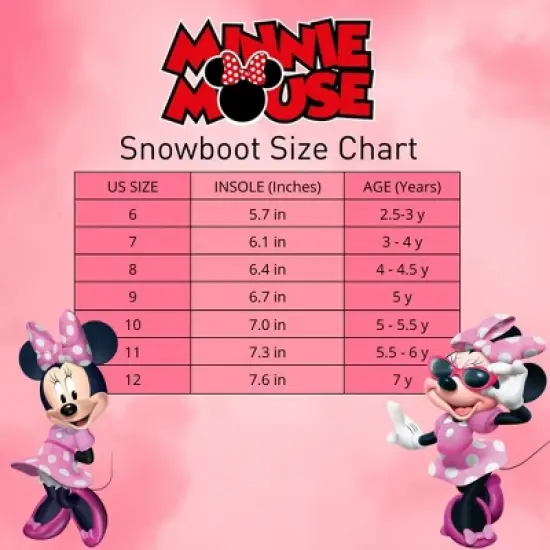 Disney Minnie Mouse Girls Snowboots. (Toddler/Little Kids) image {5}